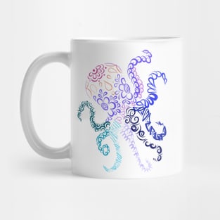 Colorful Octopus Line Drawing Mug